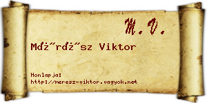 Mérész Viktor névjegykártya